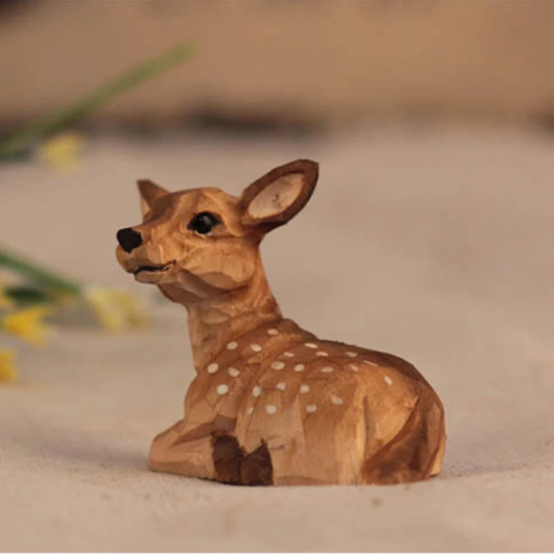 Деревянный олень ручной работы|deer size|deer shoeswood mint |