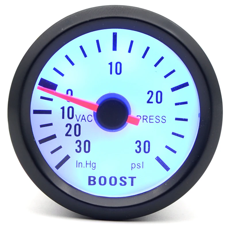 Dragon Gauge " 52 мм Бар Turbo Boost Gauge-1~ 2 бар/-30~ 30 фунтов/кв. дюйм вакуумный пресс-метр аналоговый черный чехол с синий светодиодный