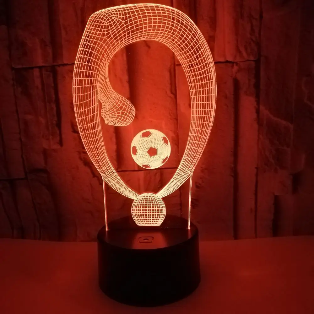 3d ночник для футбольной гимнастики Цветной СВЕТОДИОДНЫЙ светильник с
