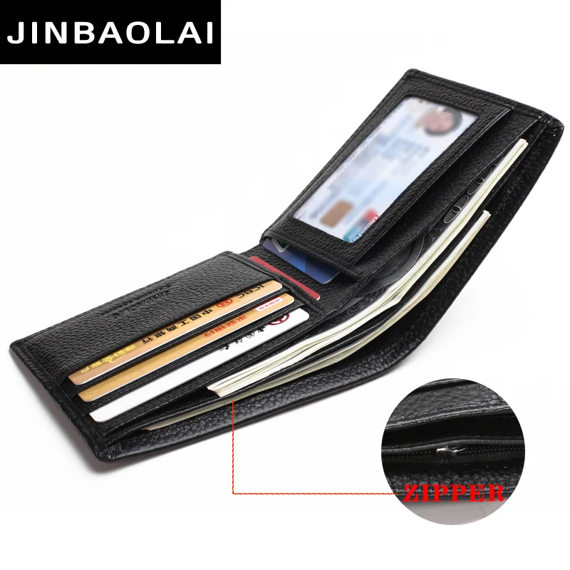 JINBAILAI Новые Классические Стильные кожаные кошельки ручной работы