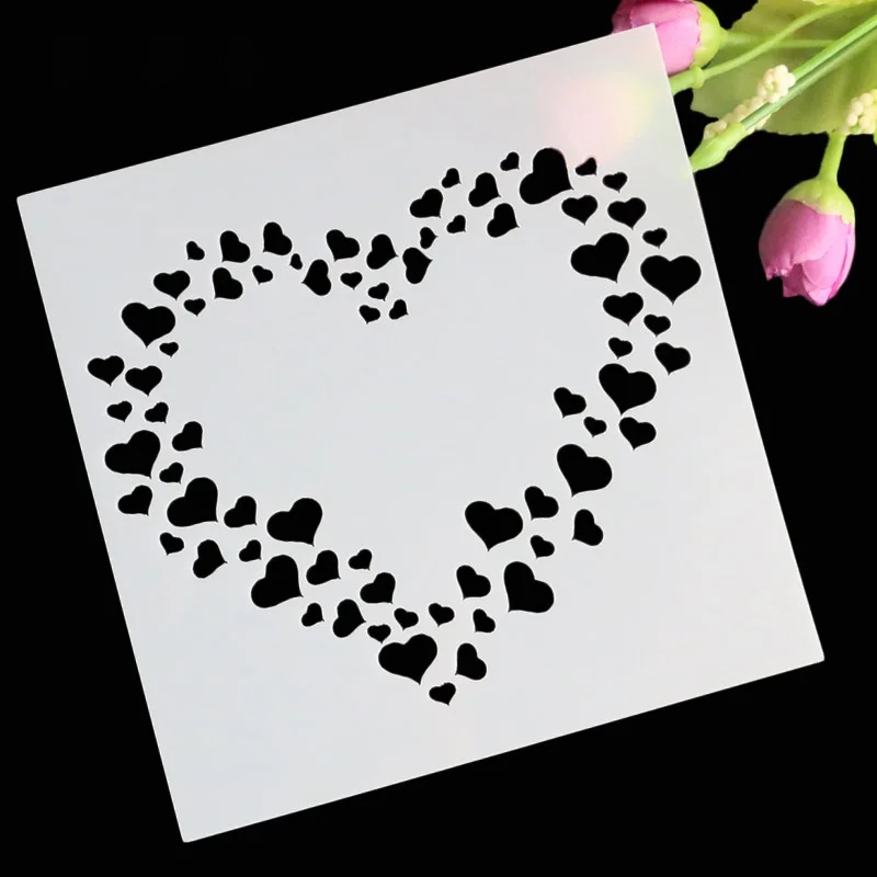 6 шт./лот выпечки декора молоко Кофе торт кекс печенье трафарет шаблон формы