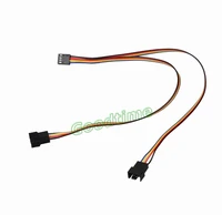 20 pcs pc cooling fan 4 pin to 2x 4pin3pin pwm y splitter adapter convert connector extension cable 300mm 11 81