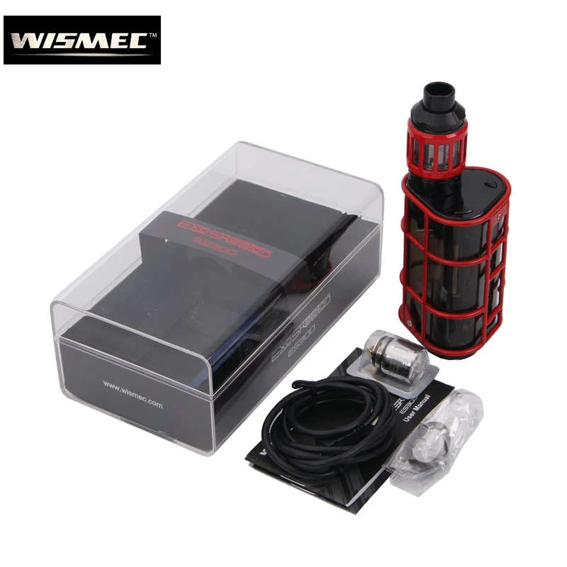 Оригинальный Wismec EXO Skeleton ES300 2 8 мл распылитель Kage с 300 Вт коробка MOD Kit fit 18650 батарея|