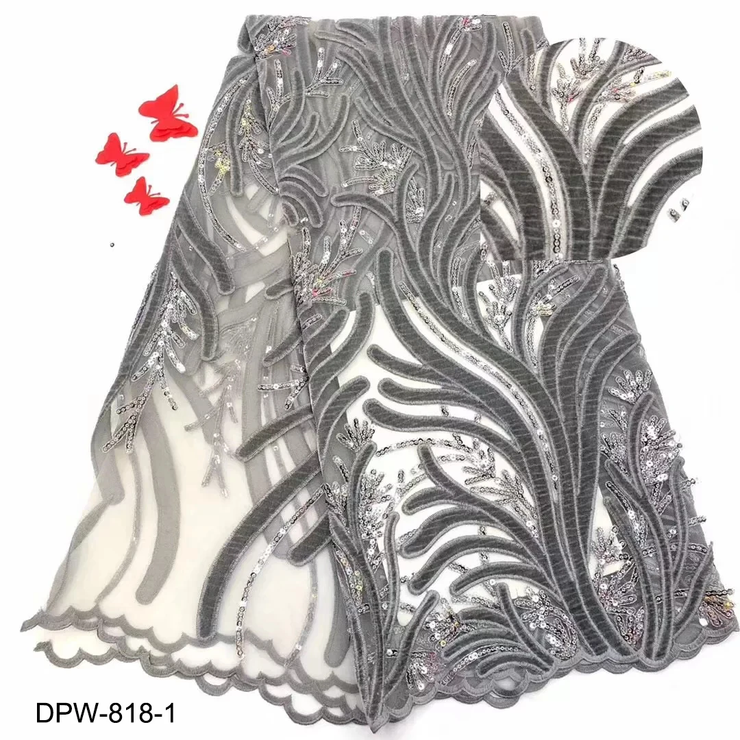 Африканская кружевная ткань 2019 Высококачественная французская бархатная с