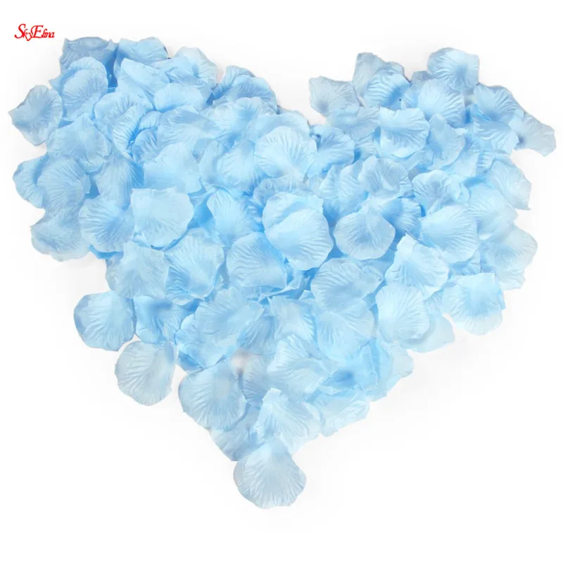light blue 10000 шт./лот, шелковые лепестки роз для свадебного украшения, романтические искусственные лепестки роз, свадебный цветок розы 6Z - Цвет: light blue