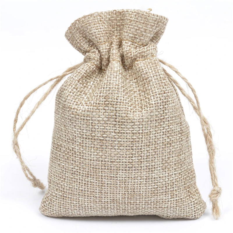 

Burlap Hessian Pouch 9x12cm(3.54"x4.72") Candy Bags Wedding Party Favors Gift Bag Vintage Jute Pouch Drawstring Sack 50Pcs/lot