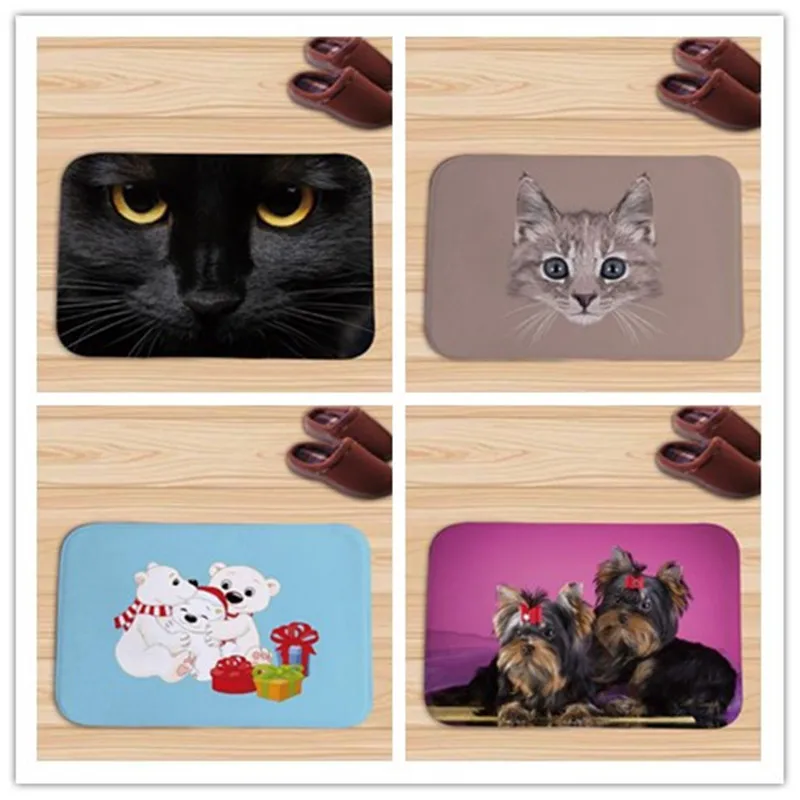

Indoor Door Mat Flannel Soft Pets Cat and Dog Floor Mats Foot Pad Toilet Tapete Rugs for Living Room