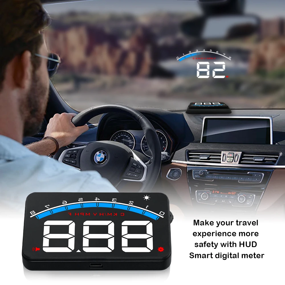 OBDHUD большой цифровой номер легче читать автомобиль OBD2 HUD Дисплей M6 скорость вождения лобовое стекло проектор лучше, чем A100S