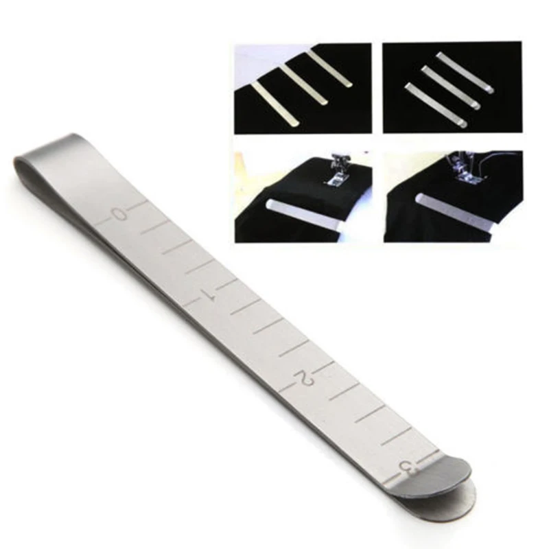 Линейка гемминговые зажимы измерения Швейные Серебро машина работы 6 шт. клипсы