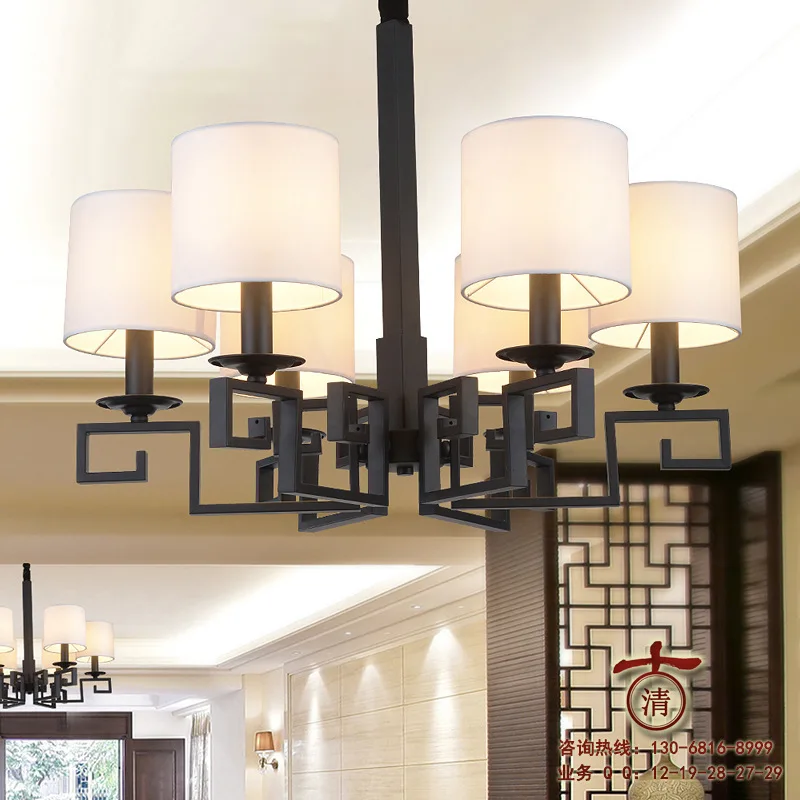 Zhongshan Guzhen Lighting wholesale new Chinese iron chandelier glass lamp study bedroom living room 15017 | Лампы и освещение