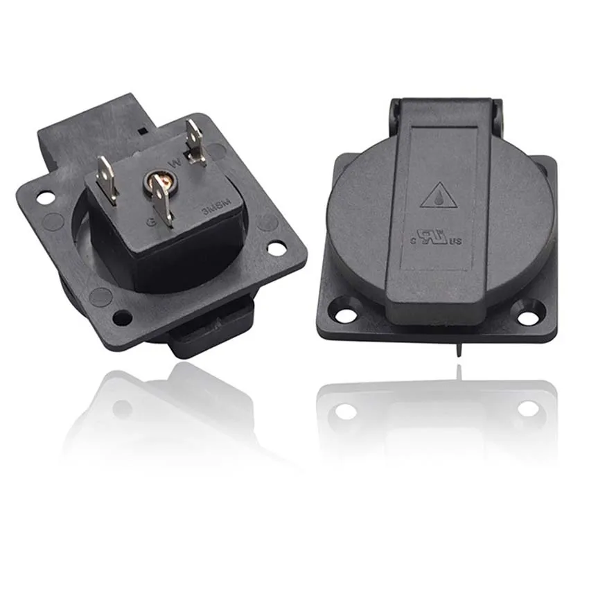 Черная 125 в 15 а 20 А IP44 CE американская японская многофункциональная уличная