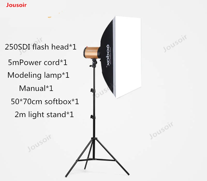 Вспышка Godox 250 Вт + стойка для лампы 2 метра фотолампа студийный софтбокс