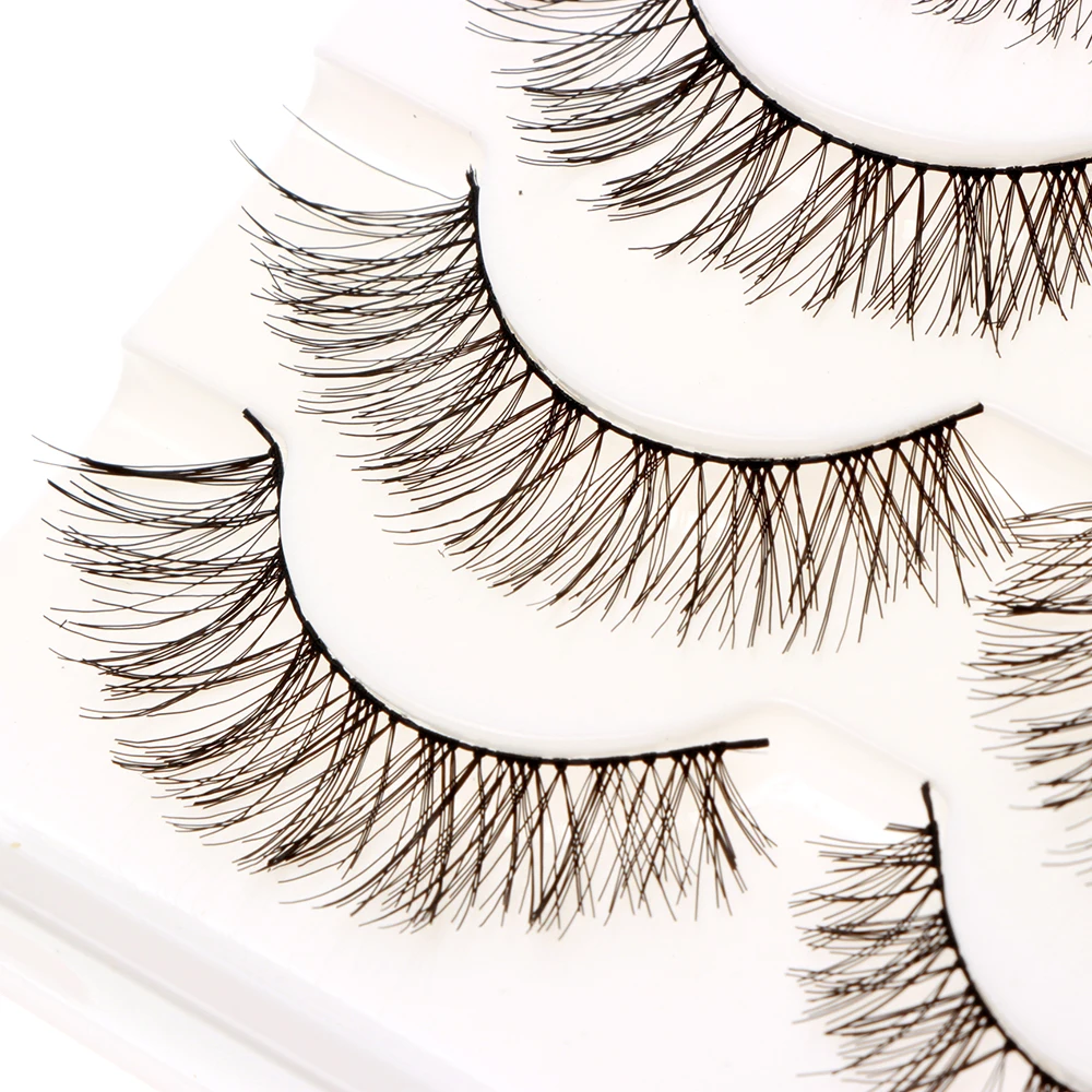 5 пар Роскошные 3D накладные ресницы перекрещивающиеся натуральные длинные