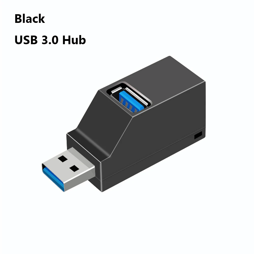USB 3.0 Hub black Мини 3 порта USB 3,0 сплиттер концентратор высокоскоростной передачи данных сплиттер коробка адаптер для ПК ноутбук MacBook Pro Аксессуары - Цвет: USB 3.0 Hub black