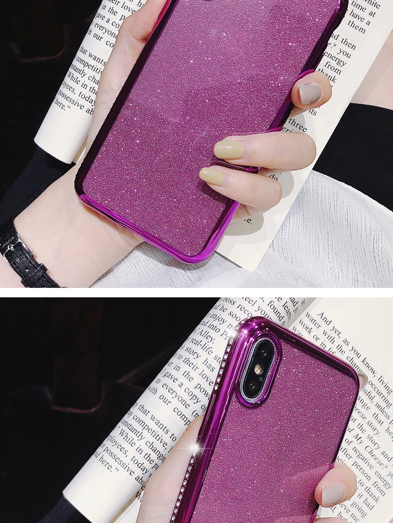 Новые роскошные стразы чехол для iPhone XS Max X XR 10 6 S 6 S 8 7 Plus 6Plus 7 Plus 8Plus сотовый телефон Мягкая силиконовая задняя крышка Coque
