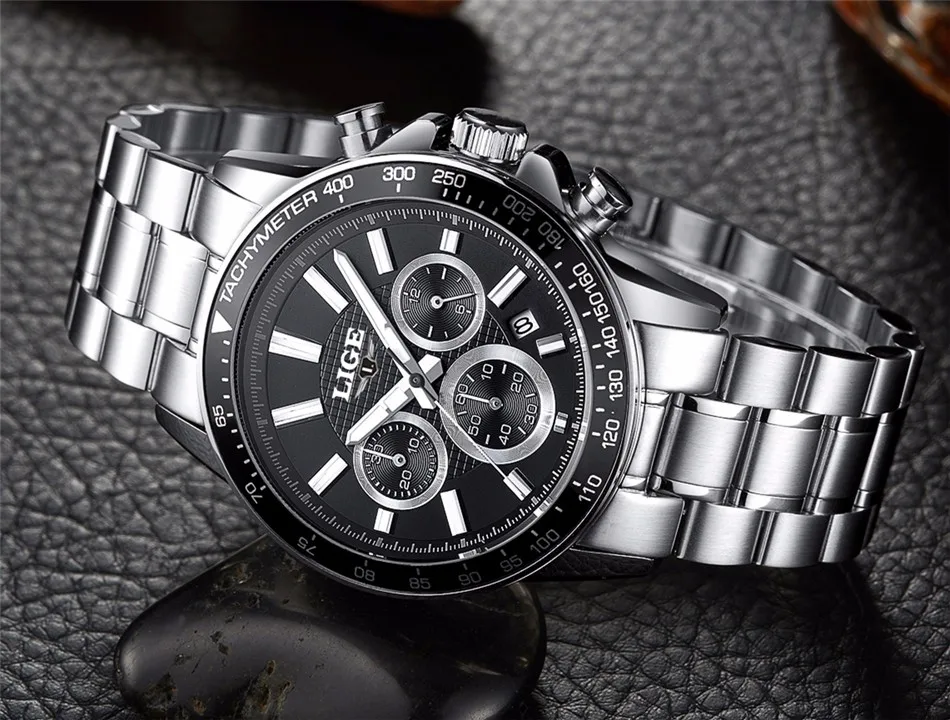 Reloj Hombre LIGE модные спортивные мужские часы с хронографом Топ бренд Роскошные военные кварцевые часы Relogio Masculino