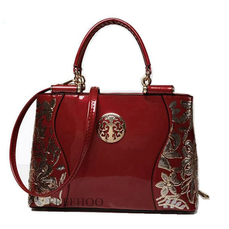 Сумки для Для женщин 2019 из лакированной pu искусственной кожи сумки bolsa feminina сумка