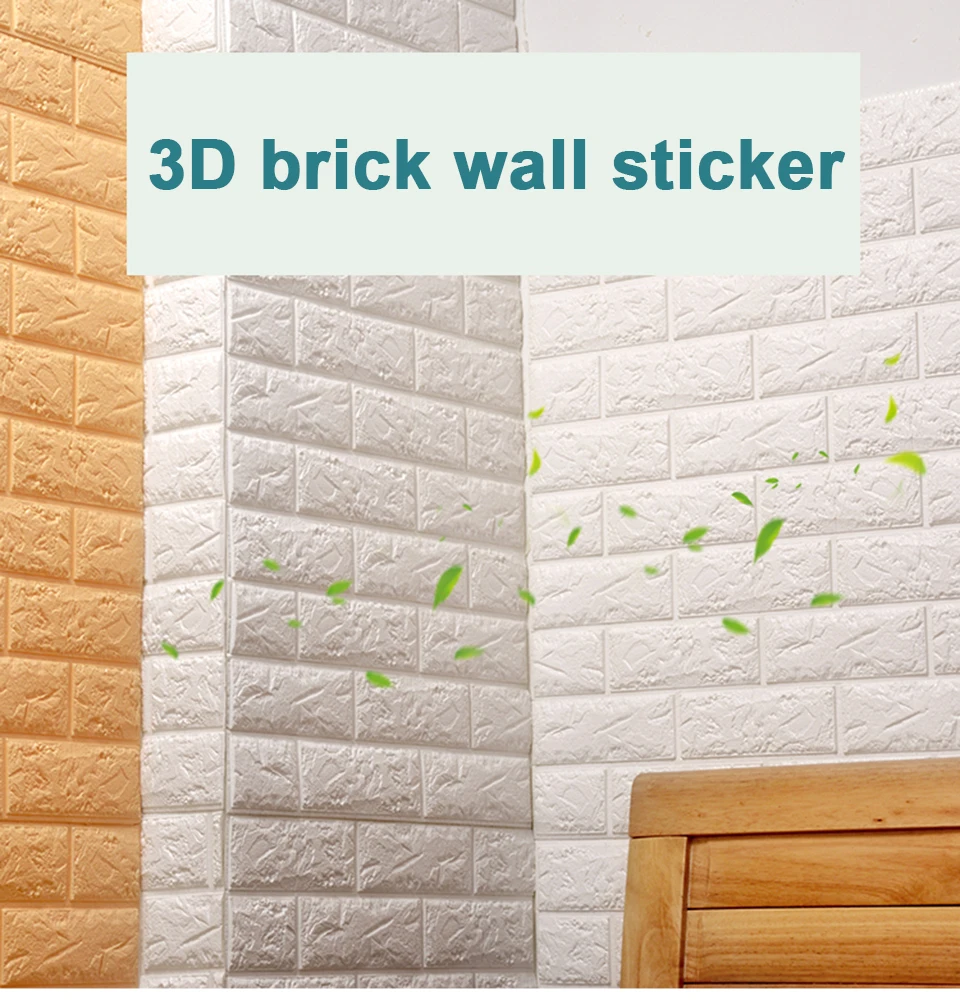 3D обои Декорации для комнаты стикер белый DIY креативные водонепроницаемые обои звуконепроницаемые столкновения детской контактной бумаги 70 см* 77 см
