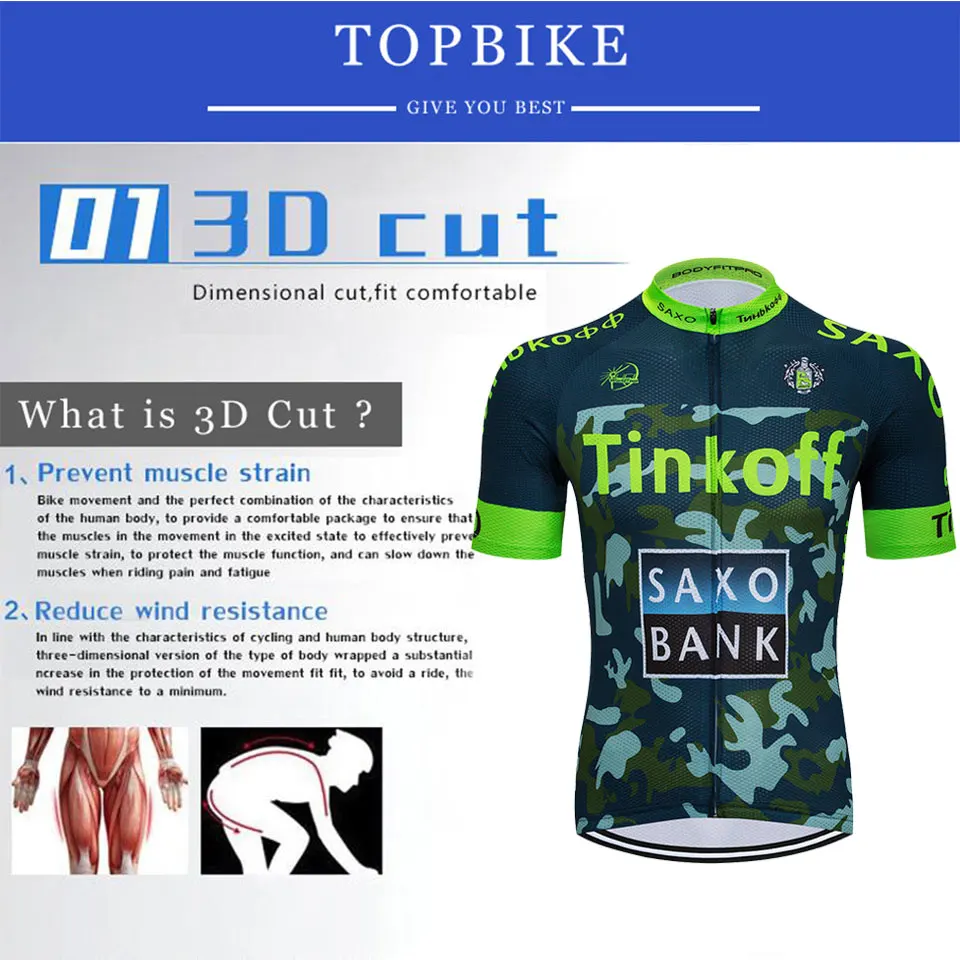 Men's Fluorescent green Tinkoff Summer Cycling Jersey Short Sleeve Bicycle Jerseys MTB Maillot Ciclismo Road Cycling Clothing