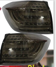 black taillight 2012 2013 год 2 шт бампер лампа фара для фара Highlander HID лампа светодиодный задний фонарь DRL ходовые огни биксеноновый луч - Цвет: black taillight