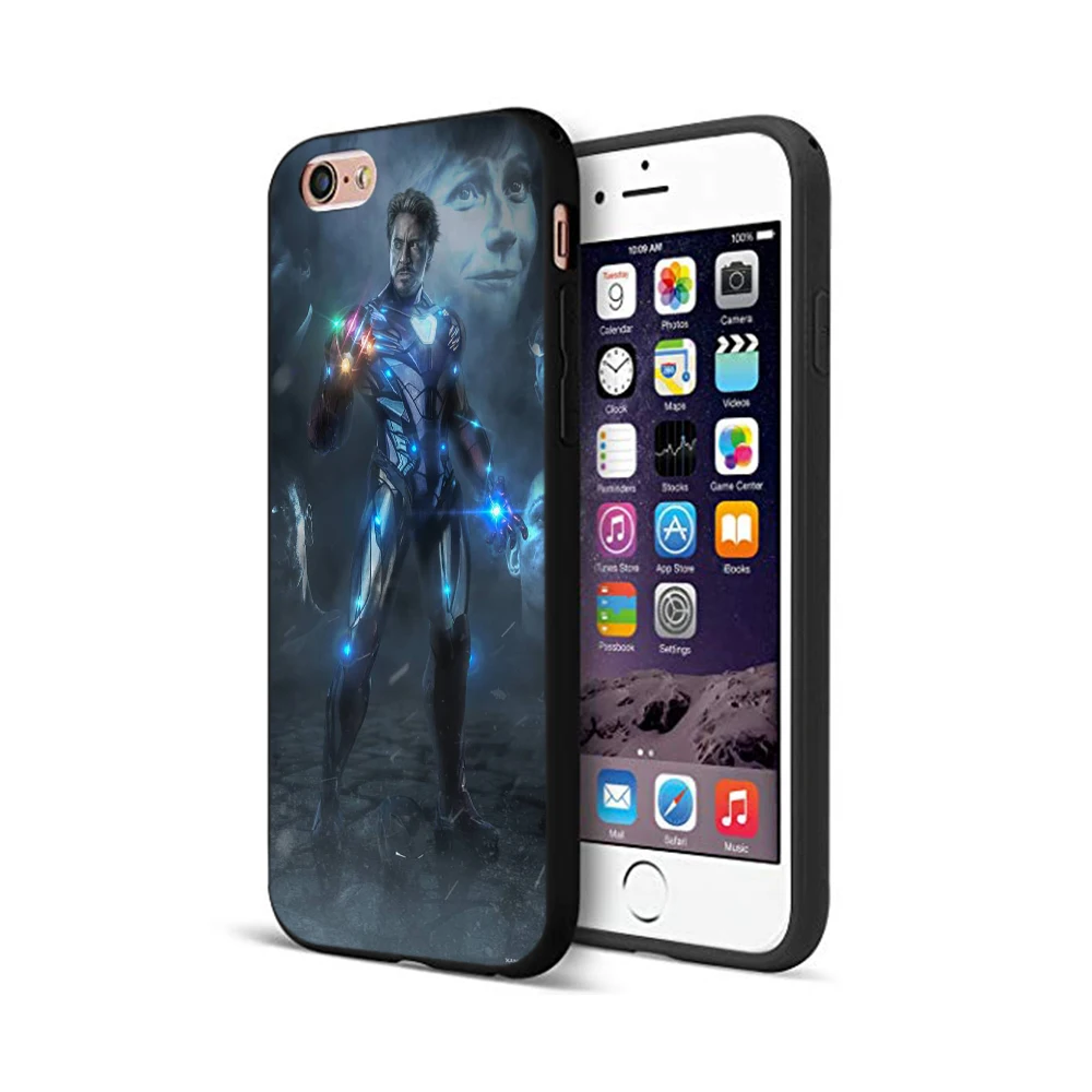 Черный чехол ТПУ для iphone 5 5s se 6 6s 7 8 plus x 10 чехол силиконовый чехол для iphone XR XS MAX чехол Мстители эндшпиль Marvel Comics
