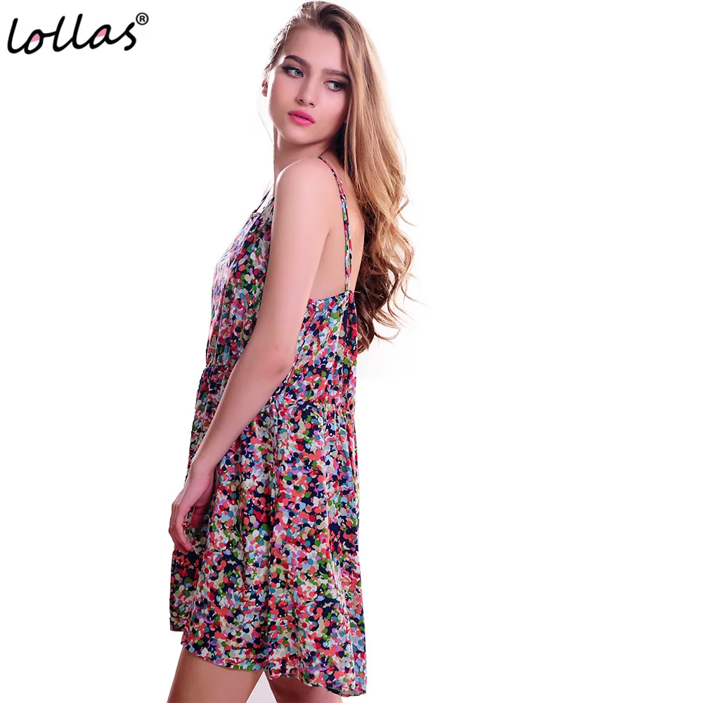 lollas women slim sexy backless cotton dress Spring Summer gril Casual basic Sleeveless Vest Dress | Женская одежда