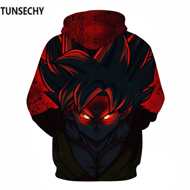 TUNSECHY 3D Толстовка с капюшоном Dragon Ball Z для мужчин и женщин Модный повседневный