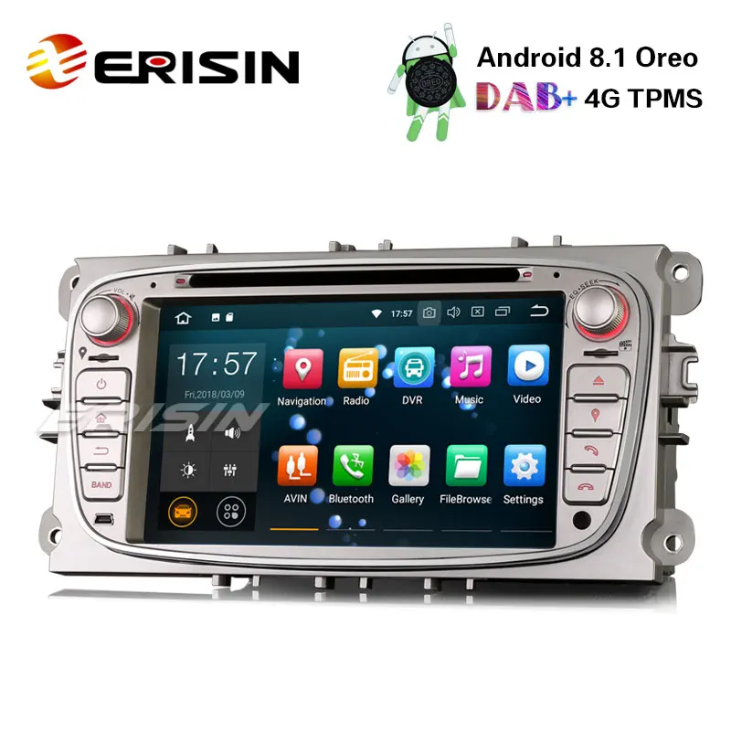 Автомобильный dvd-плеер gps для ford Focus Mondeo Erisin ES3809FS 7 &quotDAB + 4G Android 8 1 автомобильный