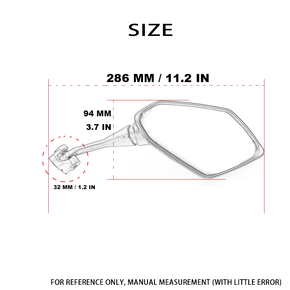 

Motorcycle Side Rearview Mirrors For Honda CBR650F CBR600RR F5 2003 -2015 CBR1000RR 2004-2007 Side Rear View Motorcycles Mirrors