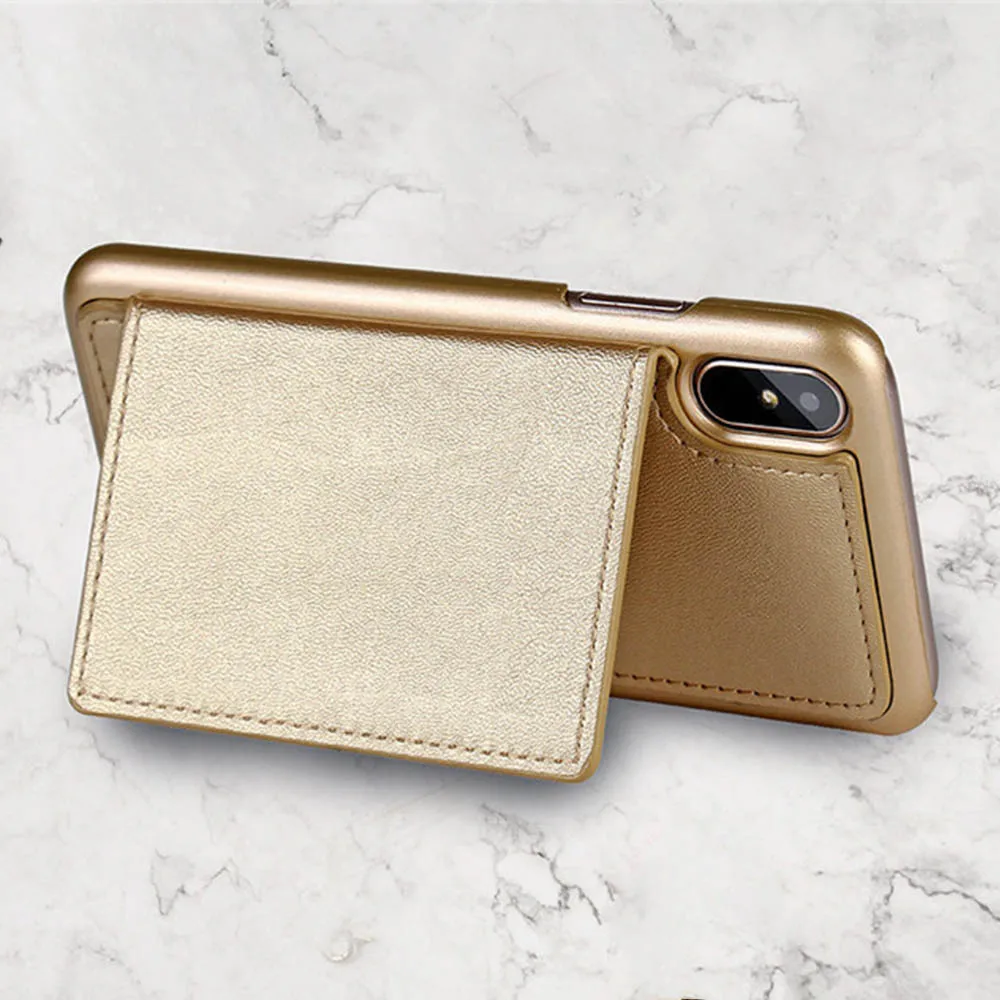 Модный кожаный чехол для девочек iPhone XR XS Max X 6 7 8Plus 4 в 1 сумка кошелек со съемным