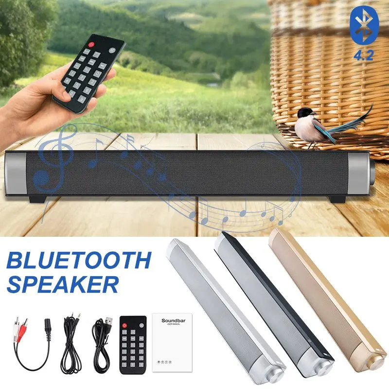 VTIN S08 беспроводной Bluetooth динамик 4,2 Саундбар пульт дистанционного управления TF карта тв сотовый телефон планшет система объемного звука ТВ динамик
