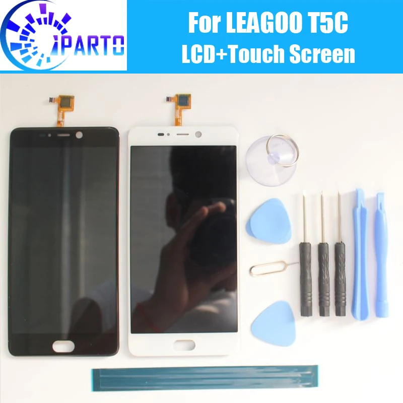LEAGOO T5C ЖК-дисплей + сенсорный экран 100% оригинальный протестированный ЖК-экран дигитайзер стеклянная панель Замена для LEAGOO T5C