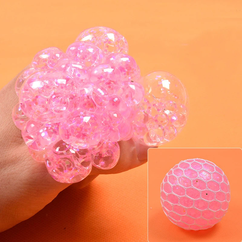 Антистрессовая игрушка "Цветной виноградный шарик" Squishy Squish Toy для снятия напряжения, сжатия и шуток для детей и взрослых, подарки.