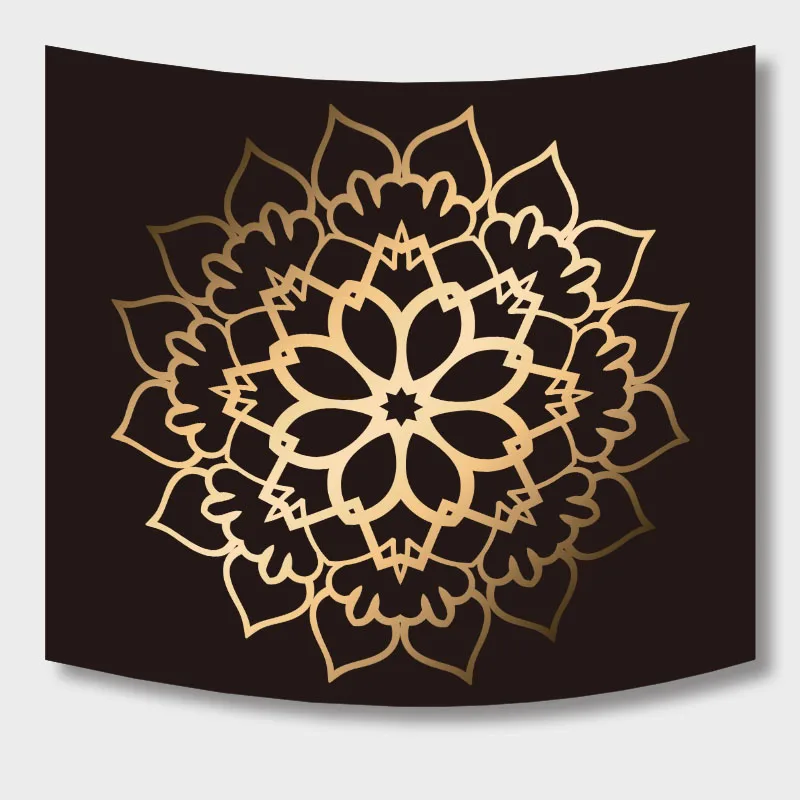 Bohemian Tapestry Indian Black Rose Gold Room Rug Wall Hanging Decoration Yoga Mat Boho Wedding Decor for Home and Garden | Дом и сад