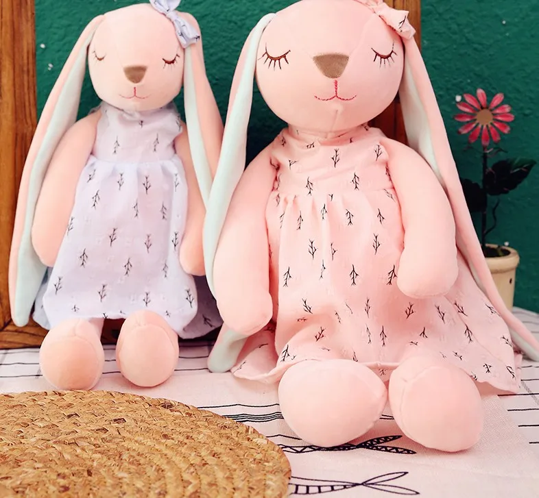 Новые модные плюшевые игрушки кролик кукла длинный Ушастый Кролик Прекрасный кукольный сон для девочки Подушка подарок на день рождения