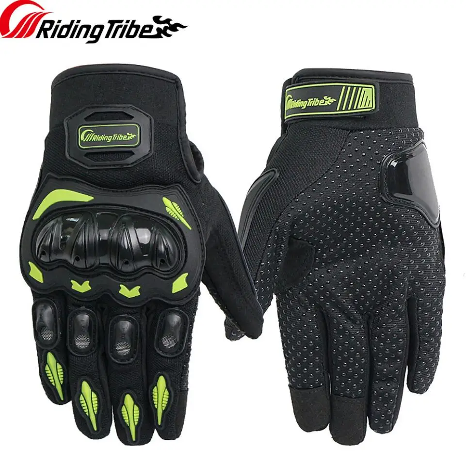 Motorcycle Gloves for Men Woman Breathable Non-slip Touch Screen Riding Racing Driving Outdoor Sport Protective Gloves MCS-21 - Цвет: Green