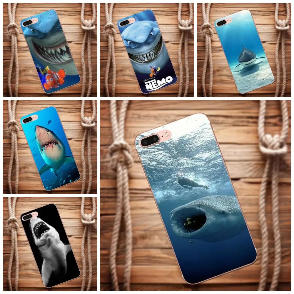 Картина мягкой кожи акулы Брюса из "В поисках Немо" для Galaxy Alpha Core Prime Note 4 5 8 S3 S4 S5 S6 S7 S8 S9 mini edge Plus.