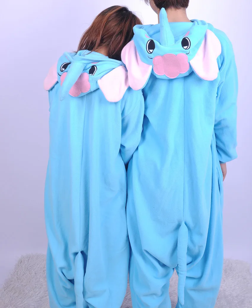 Новинка Пижама унисекс с милым слоном для взрослых косплея влюбленных