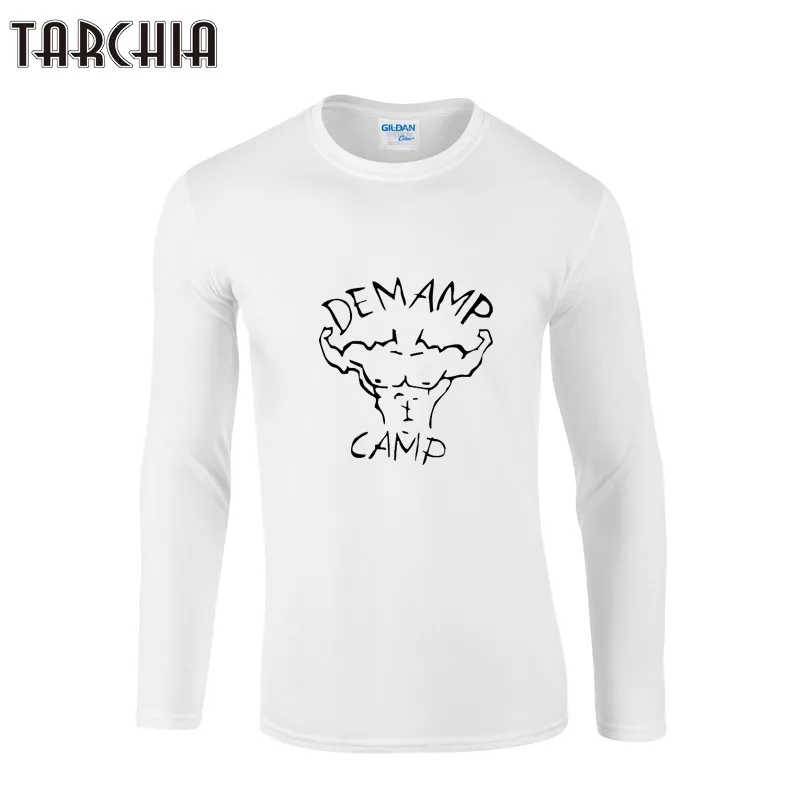 Мужские футболки TARCHIA недорогие мужские с надписью DEMAMP CAMP Модные Топы И Футболки