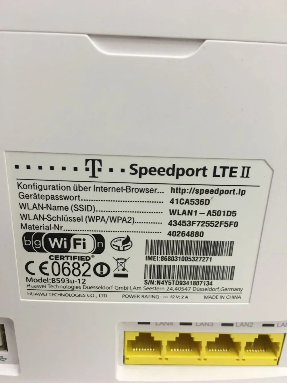 Оригинальный разблокированный Huawei B593 беспроводной маршрутизатор B2000 Vodafone 4G LTE CPE