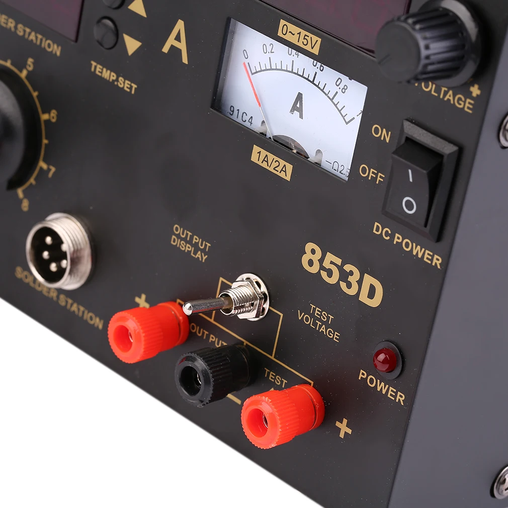 Прочный 3 в 1 853D SMD DC ПИТАНИЕ горячего воздуха Утюг пистолет ПАЯЛЬНАЯ СТАНЦИЯ