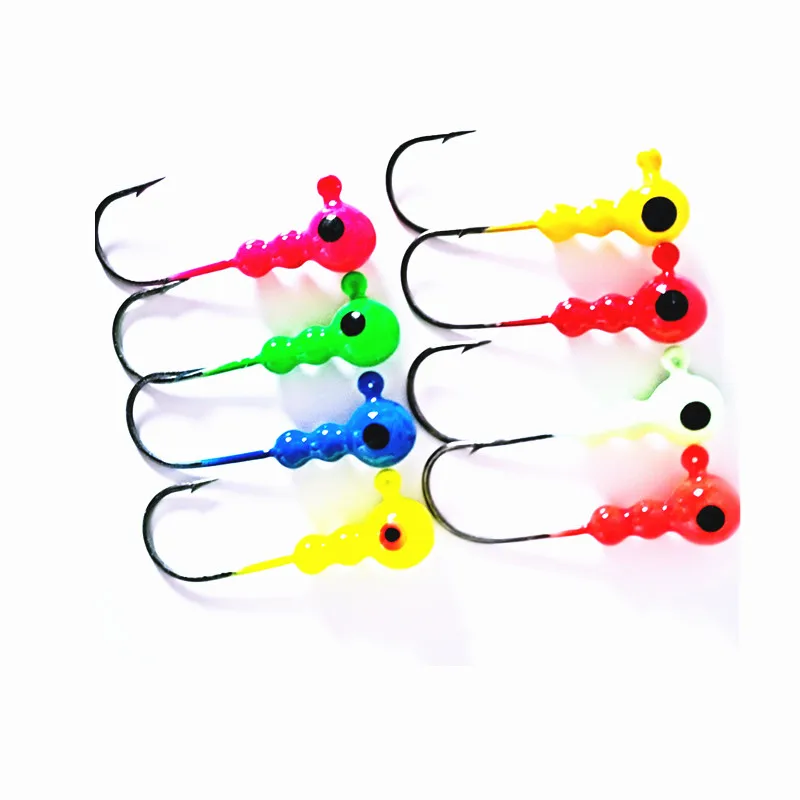 30 шт./lotFishing Lead Jigs Head рыболовный крючок Мягкие приманки перевернутые крючки 5 г 7 10