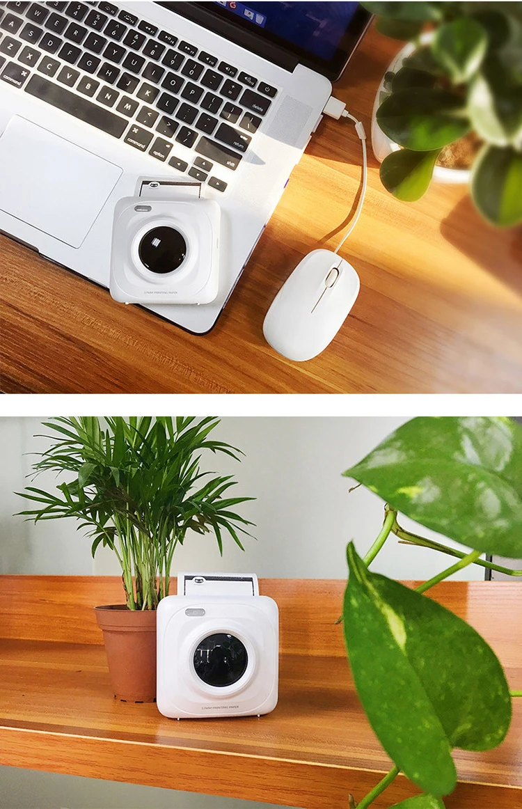 Портативный принтер картинок мини фотопринтер для мобильного телефона Android, IOS, windows