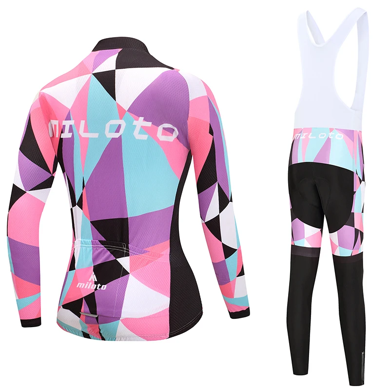MILOTO женский набор Джерси для велоспорта с длинным рукавом Одежда Pro Team Road Bike &amp Mtb