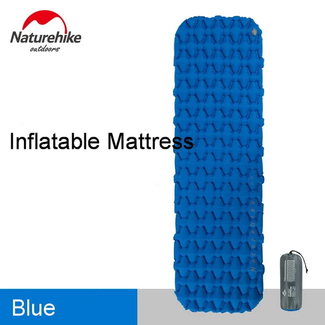 Blue Naturehike colchon надувной туристический коврик кровать надувной матрас спальный коврик природа поход - Цвет: Blue