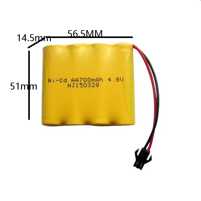 

4.8V 700mAh Ni-Cd Rechargeable Battery For RC Toys Electric Car RC truck RC tank Boat Gun Spare Parts 4.8V Volt Bateria 2pcs/lot