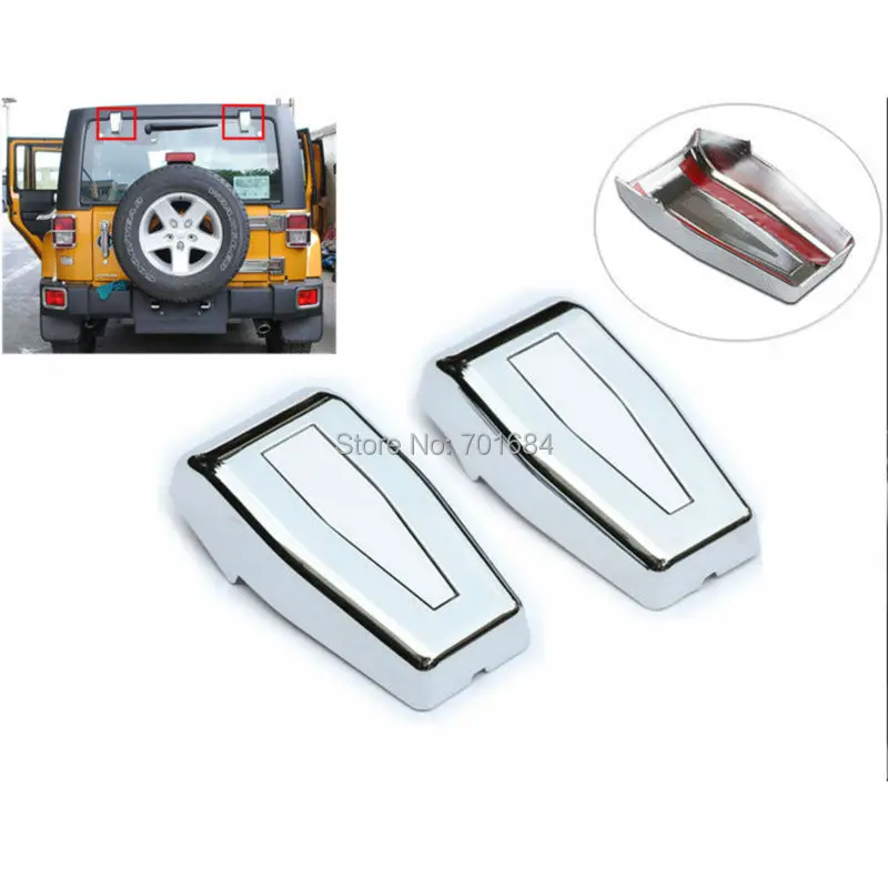 Chrome Hardtop Liftgate Rear Window Hinges Covers For Jeep Wrangler JK 07 08 09 10 11 12 13 14 2015 [QPA215]