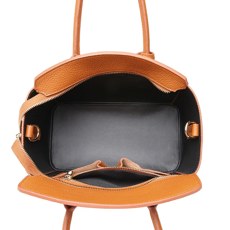 Ellacey 2019 Brand Women Shoulder Messenger Bag Genuine Leather Handbag Female Luxury Office Lady briefcase Bags | Багаж и сумки