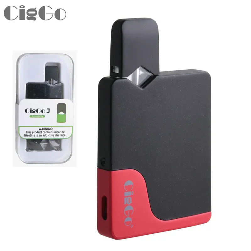 2019 Ciggo J Vape Pen Pod Kit with Built-in Battery 350mAh 0.5ml Refillable Tank Ceramic Coil Easy Press Fill System E-cig | Электроника