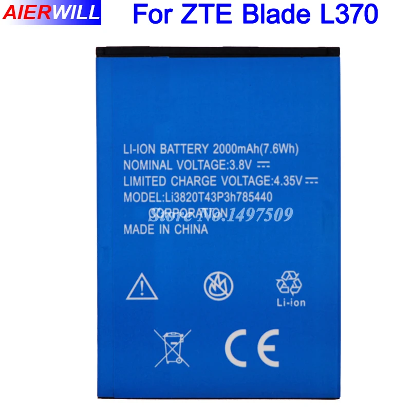 2000 мАч Li3820T43P3h785440 для ZTE Blade L370/для L2 Plus батарея высокого качества|battery 2000mah|2000mah